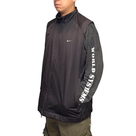 【USED】00's NIKE GOLF Black Nylon Zip Vest