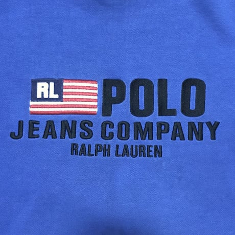 【USED】90'S POLO JEANS EMBROIDERY SWEATSHIRT