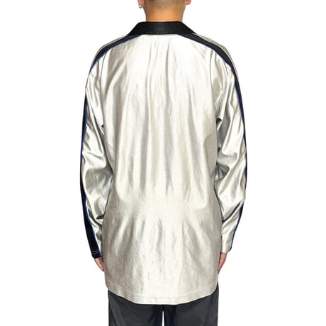 【USED】90's STREET CULTURE ALIEN L/S GAME SHIRT SILVER