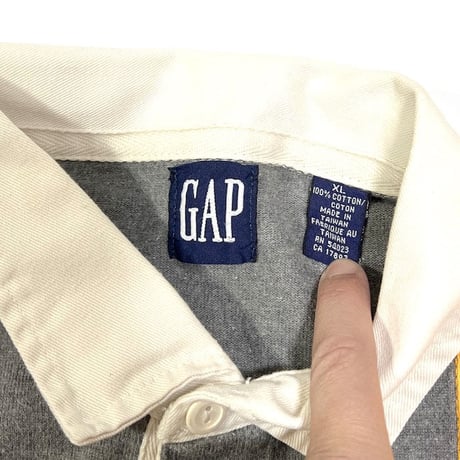 【USED】90'S OLD GAP VERTICAL PANEL PATTERN RUGGER SHIRTS