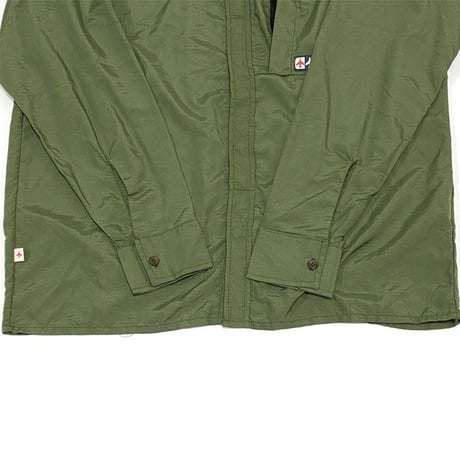 【DEAD STOCK】90'S FLY NYLON RIP STOP SHIRT "OLIVE GREEN"