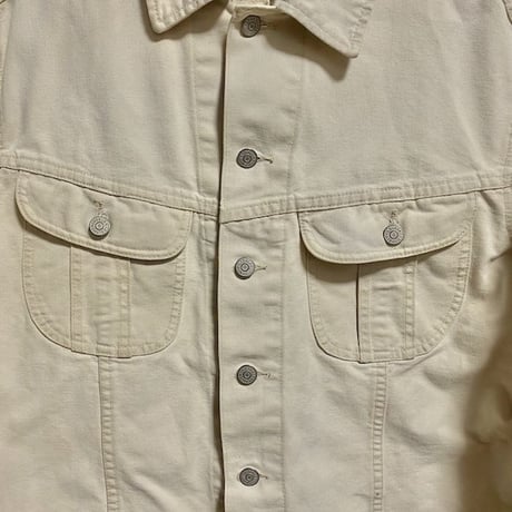 【USED】90'S RRL RALPH LAUREN WHITE DENIM JACKET TYPE "WESTERNER"