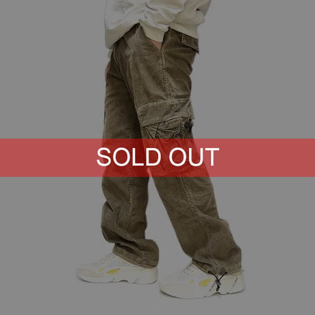 【USED】90'S-00'S STUSSY CORDUROY CARGO PANTS