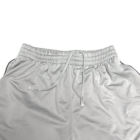 【USED】00's UMBRO “T4F” Embroidered Track Pants Silver Gray