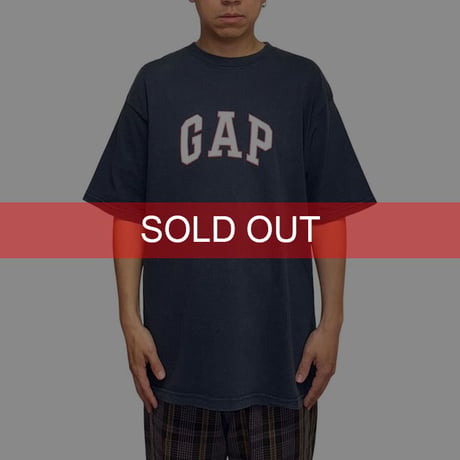 【USED】90's-00's GAP LOGO T-SHIRT NAVY