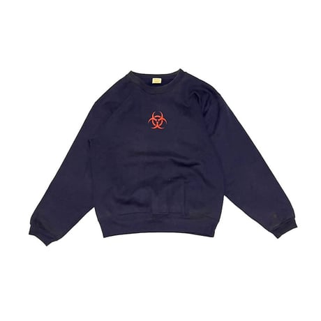 【USED】90's HAZ-MAT CENTER LOGO SWEATSHIRT