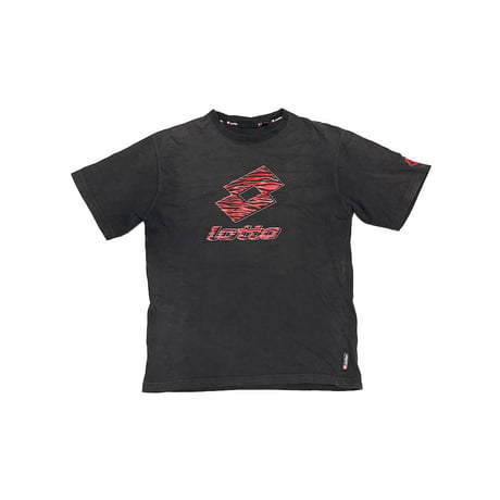 【USED】00's Lotto SHEVA Tiger Stripe Logo T-shirt