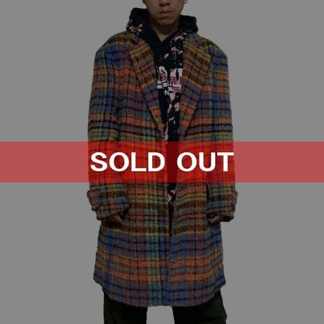 【USED】90'S VIVIENNE WESTWOOD MAN CHECK ALPACA COAT