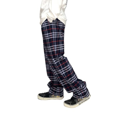 【USED】80'S-90'S BURBERRYS NAVY NOVA CHECK TROUSERS MADE IN ENGLAND