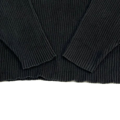 【USED】90'S TOMMY HILFIGER  TURTLENECK RIB COTTON KNIT SWEATER
