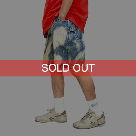 【USED】00'S MILKCRATE ATHLETICS BLEACHED DENIM SHORTS