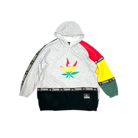 【USED】90'S MARIHUANA ASYMMETRY DESIGN PARKA