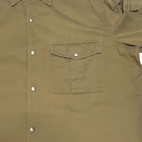 【USED】90s STUSSY SNAP BUTTON SHIRT