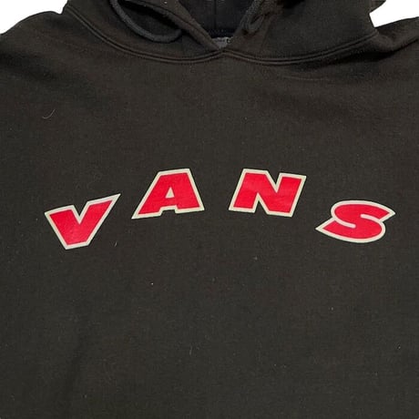 【USED】00'S VANS LOGO HOODIE BLACK