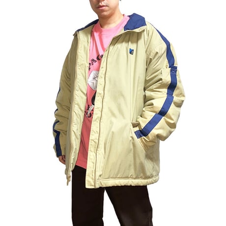 【USED】90'S-00'S STUSSY OUTDOOR PADDED NYLON JACKET BEIGE