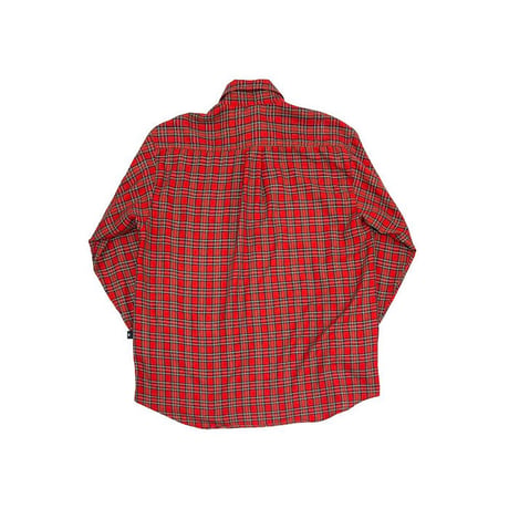 【USED】90'S STUSSY TARTAN CHECK SHIRT