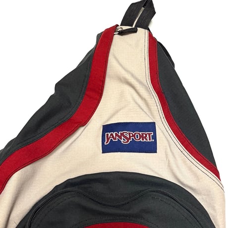 【USED】90's-00's JANSPORT Sling backpack Gray×Red×Beige