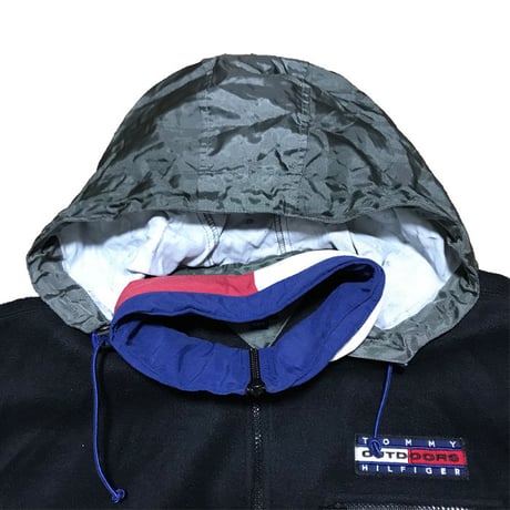 【USED】90'S TOMMY HILFOGER 2-WAY FLEECE PULLOVER