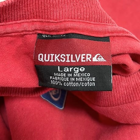 【USED】90'S-00'S QUIKSILVER BOX LOGO T-SHIRT