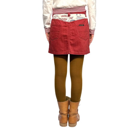 【USED】90's-00's Hysteric Glamour 2-Tone Logo Print Mini Skirt