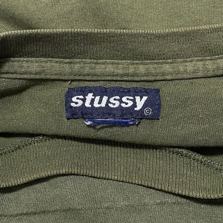 【USED】90'S STUSSY SWITCHING LINE T-SHIRT
