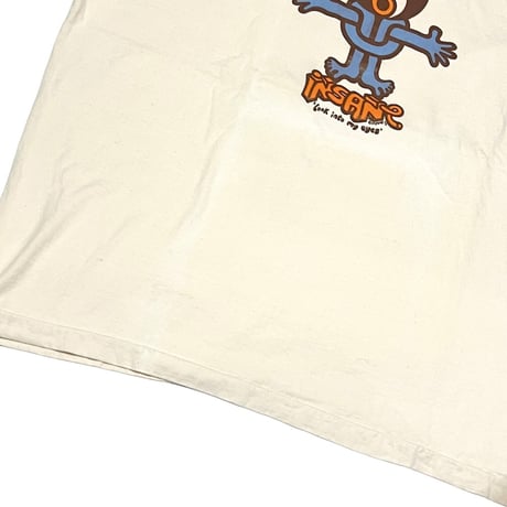 【USED】90's insane Look into my eyes T-SHIRT BEIGE