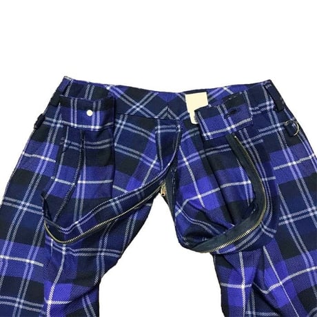 【USED】90'S VIVIENNE WESTWOOD GOLD LABEL MCPOIRET PLAID BONDAGE TROUSERS