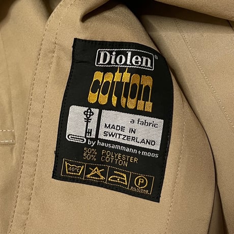 【USED】80's-90's Diolen cotton + hausammann+moos BALMACAAN COAT