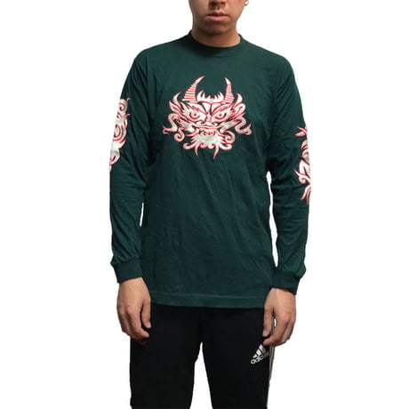 【USED】NEPAL EMBROIDERY SOUVENIR  L/S T-SHIRT