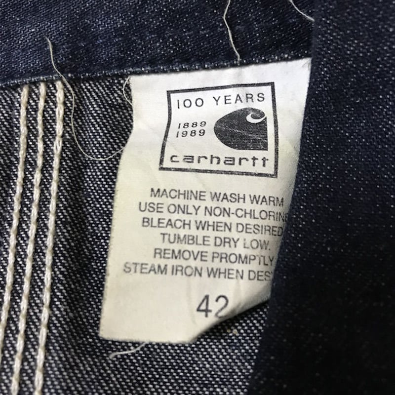 USED】80'S CARHARTT 100 YEARS MEMORIAL MODEL DE...