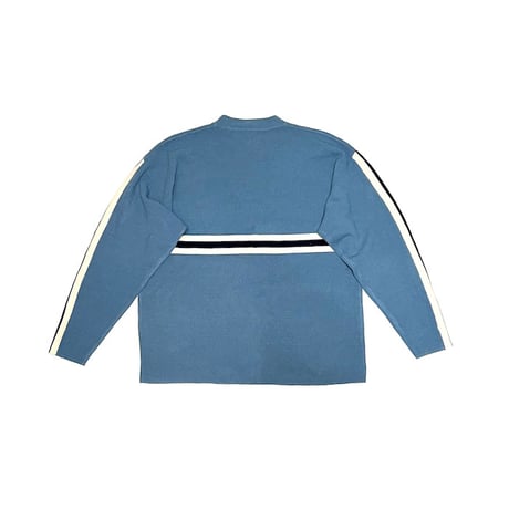 【USED】90's STUSSY LINE COTTON KNIT SWEATER MADE IN AUSTRALIA