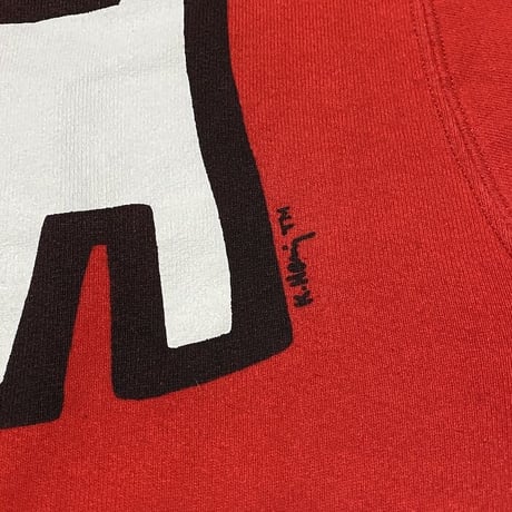 【USED】90'S KEITH HARING "RADIANT BABY & BARKING DOG" SWEAT SHIRT