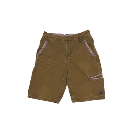 【USED】00's SPYDER Graphic Cotton Shorts Brown