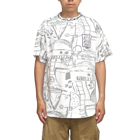 【USED】90's BUD LIGHT TRIATHLON SERIES ALL OVER PRINTED T-SHIRT