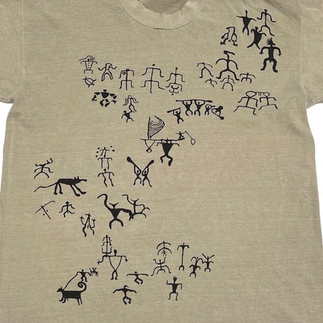 【USED】90'S UNKNOWN HIEROGLYPH(?) PIGMENT DYED T-SHIRT