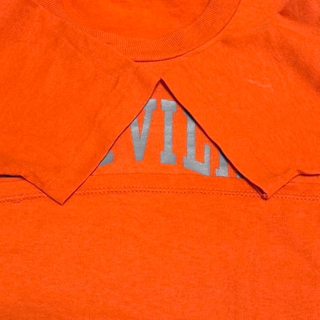 【USED】90's MAYVILLE ATHLETIC ASSOCIATION Paw Print Baby T-shirt
