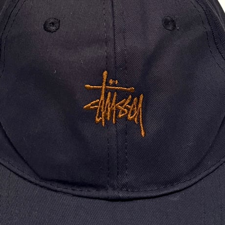 【USED】90's STUSSY SHAWN LOGO CAP NAVY