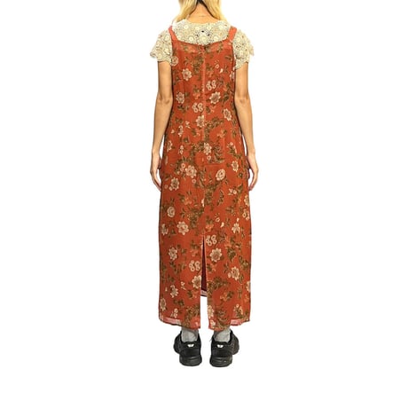 【USED】00's Eddie Bauer BOTANICAL PATTERN LONG DRESS