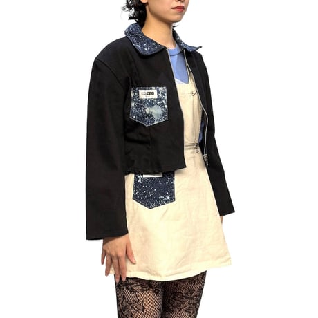 【USED】80's ONO eno ENGLAND SHORT JACKET BLACK