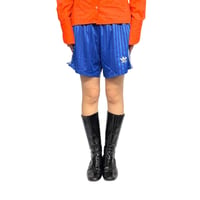 【USED】80's adidas RUNNING SHORTS STRIPE BLUE MADE IN BULGARIA