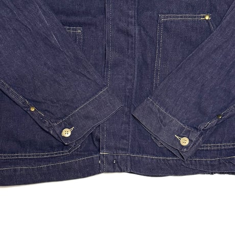 【USED】80's Euro Denim Work Jacket Classic Collar Indigo