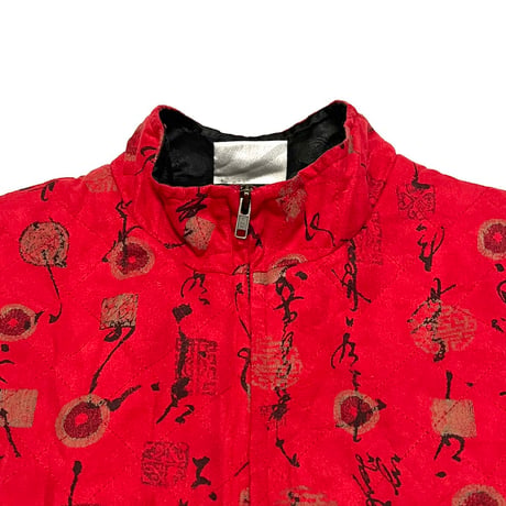【USED】90's CHICO'S DESIGN KANJI VEST
