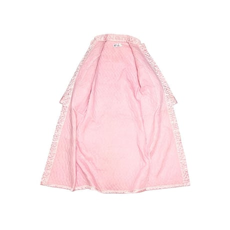 【USED】80's ORIENTAL DESIGN QUILTED LONG COAT BABY PINK
