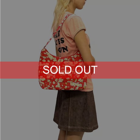 【USED】90'S FLOWER PATTERN QUILTING BAG