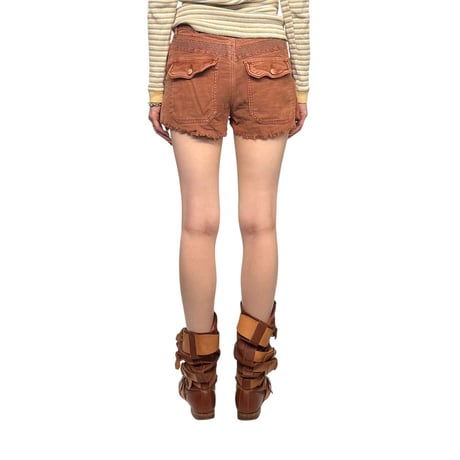 【USED】00's Free People GARMENT DYED SUMMER SHORTS
