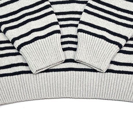 【USED】00'S REPORTER BORDER KNIT SWEATER