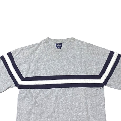 【USED】90'S STUSSY BORDER LINE L/S T-SHIRT