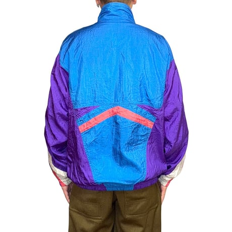 【USED】80's diadora OLD NYLON TRACK JACKET BLUE × PURPLE