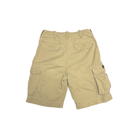 【USED】00's Abercrombie & Fitch Washed Cotton Cargo Shorts Beige
