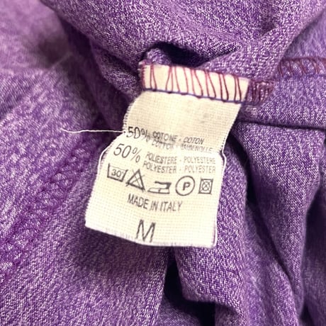 【USED】80's-90's ASICS LOGO T-SHIRT PURPLE MADE IN ITALY